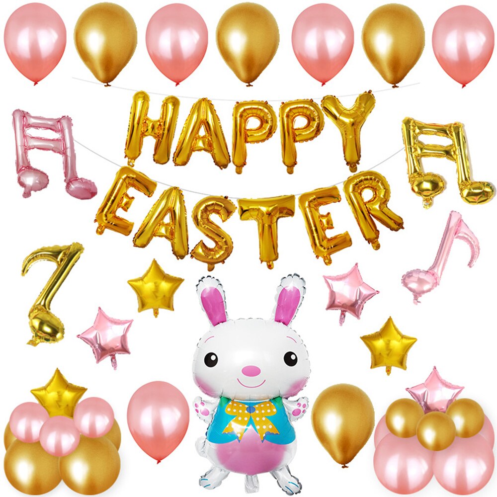 Easter Balloon Set Easter Decorations Mylar Balloon Baby Shower Birthday Party Backdrop Balloon Banner: Fuchsia