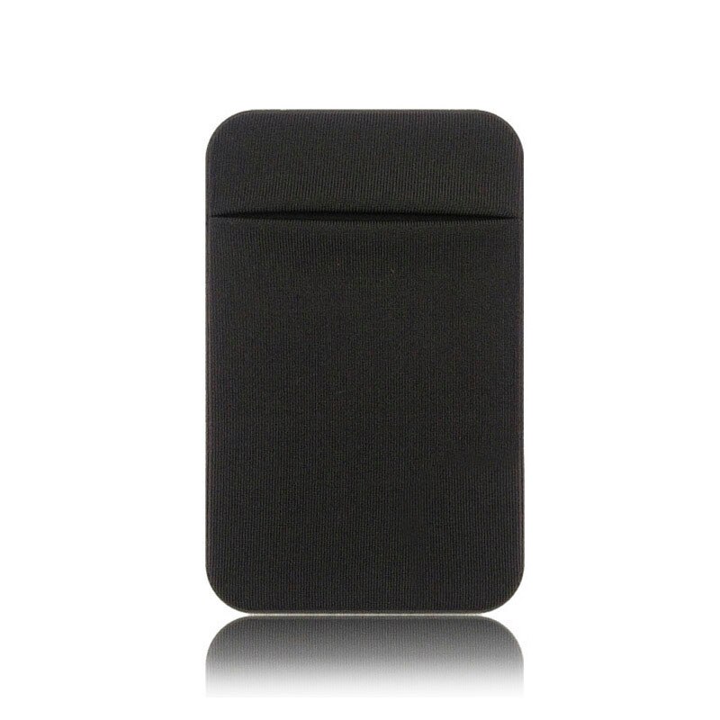 Capa universal adesiva para celular, capa fina de bolso para guardar cartões de crédito, mini bolsa, adesiva, capa traseira para iphone samsung: 2pcs / Black