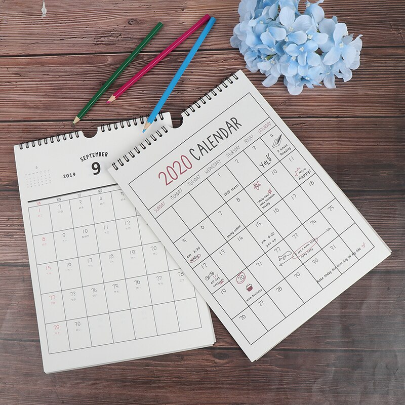 1PC bonne journée mur calendrier Agenda organisateur dessin animé calendrier quotidien calendrier planificateur