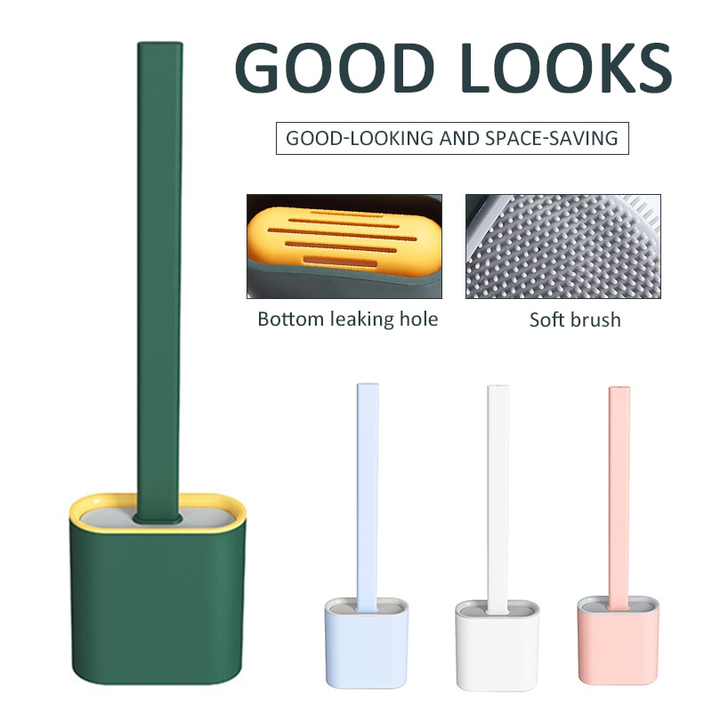 Silikoni-wc-harja flex-wc-harjan pidike pesuharjat seinään asennettava kylpyhuone-wc-puhdistusaine kylpyhuonelaitteisto