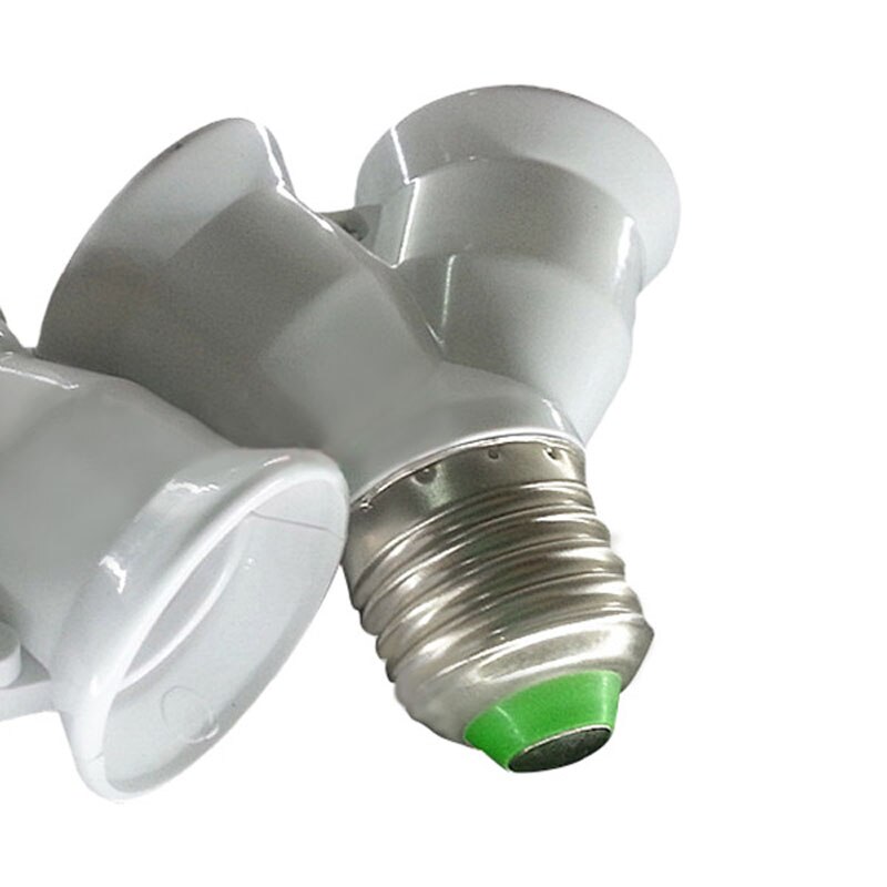 E27 to 2 xe 27 led halogenlys sokkel lampe pære adapter omformer sokkel for