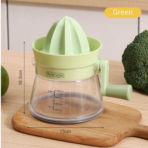 Hand Juicer Multi-functional Orange Lemon Juicer Manual Portable Citrus Juicer Kitchen Manual Citrus Juicer: light green