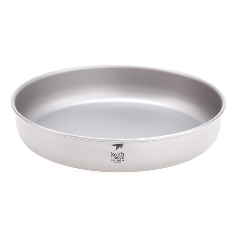 Plato de postre PARA CENA Keith, plato para bocadillos y ensaladas, platos de titanio ultraligeros para fiestas familiares, 150g, 1L, Ti8702