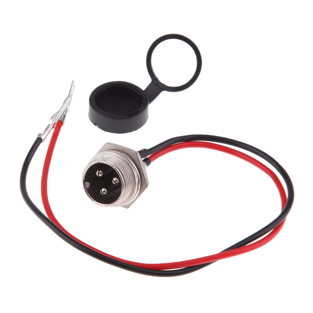 Battery Charger Adapter For Electric Bicycle Scooter Male 3 Pin Plug