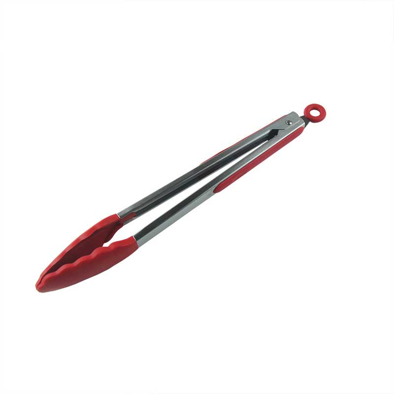 Silicone Voedsel Tong Rvs Keuken Tang Siliconen Antislip Koken Clip Clamp Bbq Salade Gereedschap Keuken Accessoires: A / 12inch