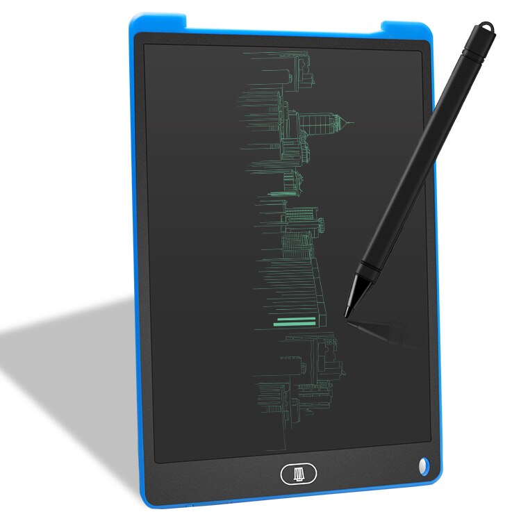 12 Inch LCD Writing Tablet Portable LCD Drawing Tablet Handwriting business Pad Drawing Graphics Handwriting Electronic Pad: Blue