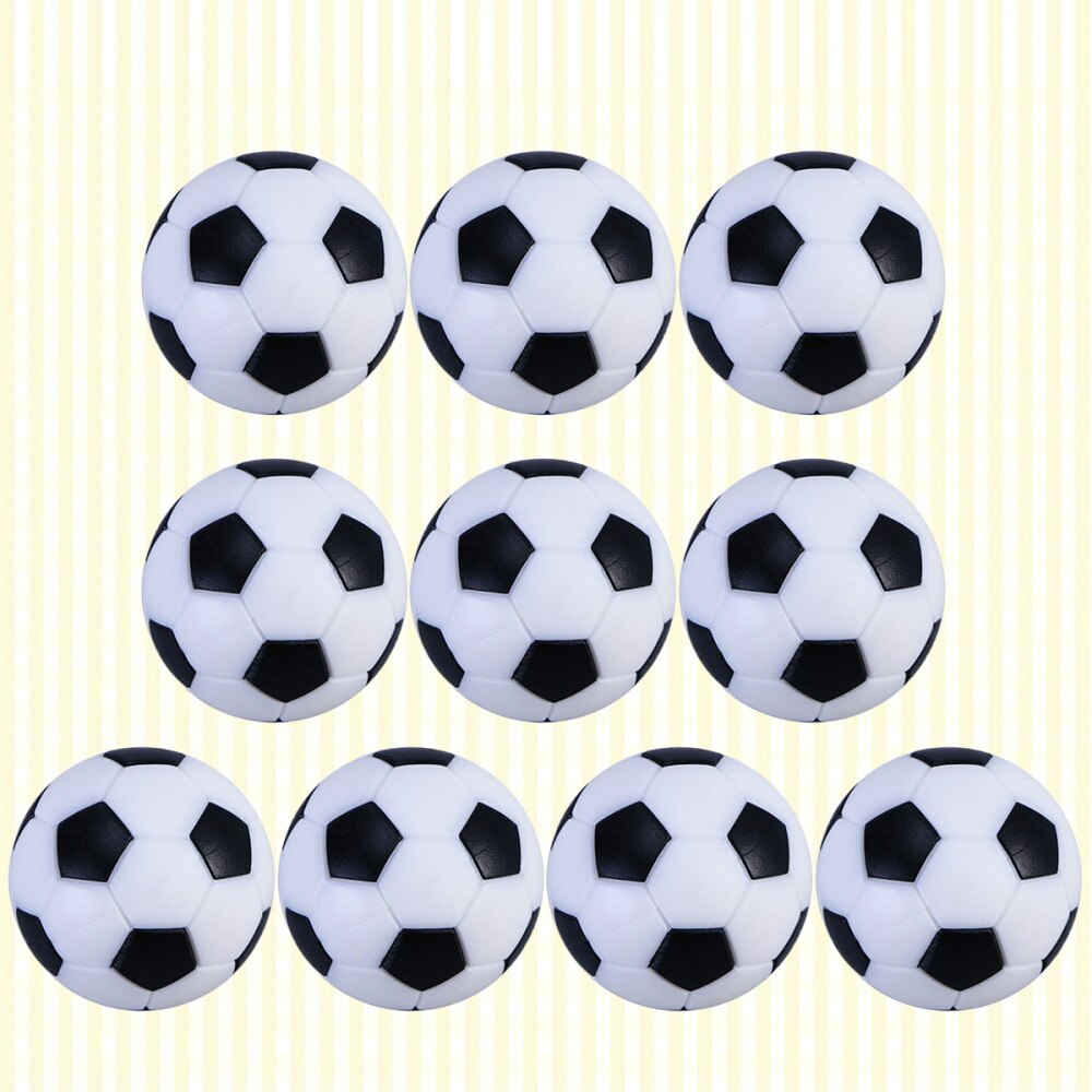 8pcs Black and White Football Toy Table Soccer Footballs Replacement Balls Tabletop Soccer Game Accessory (32mm Diameter): Black White 10pcs