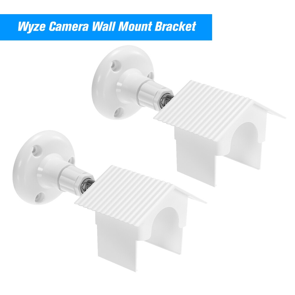 Wyze Camera Wall Mount Bracket Mount with Weather Proof Cover Case for WyzeCam and iSmartAlarm Spot Camera Anti-Sun Protection: White 2PCS