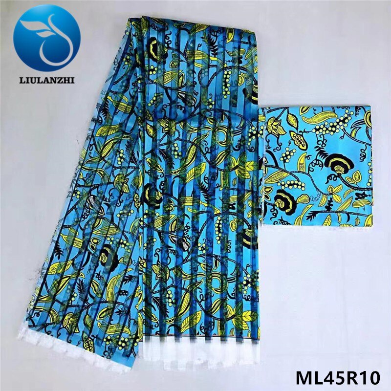 LIULANZHI-ruban africain pour couture de robe, à cire anakra, organza, 4 mètres 2 mètres, ruban africain pour couture de robe, ML45R01-21: ML45R10