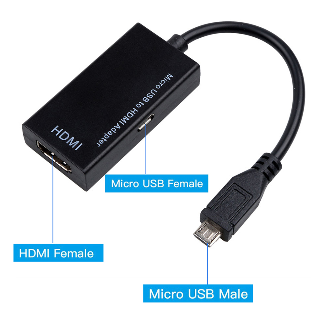 Micro USB To HDMI Adapter Cable Male to Female 1080P HD for MHL Device HDTV Adapters For Samsung Galaxy HUAWEI