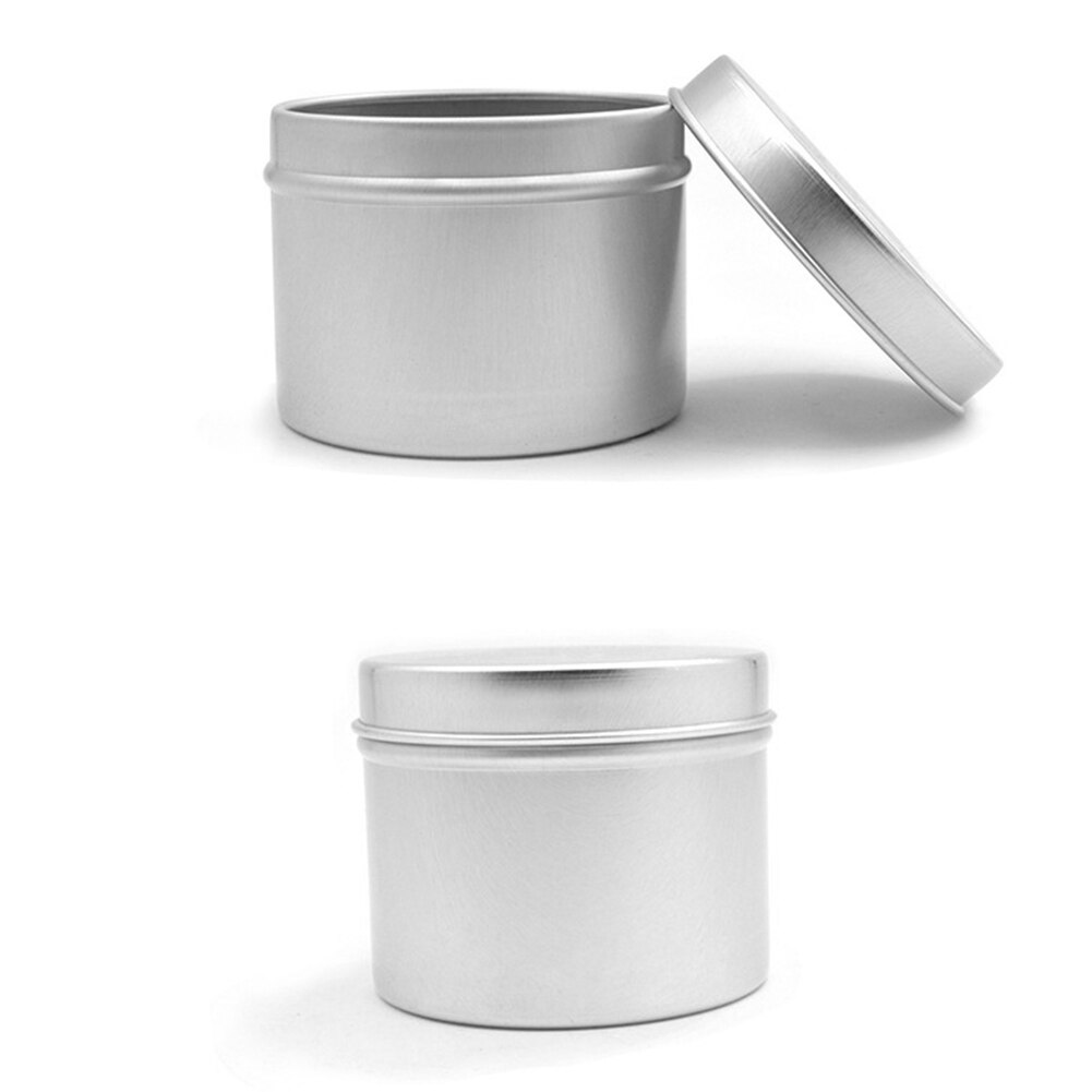 12 st mångsidig ljusburk tom burk diy tillbehör 4 oz behållare plåt med lock salver förvaringslåda runda balsam