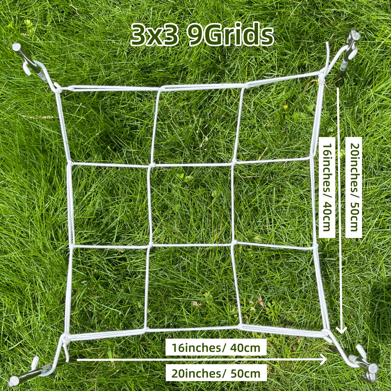 2Stck 4'' Gittergewebe Spaliernetz Pflanzenunterstützung Elastisches ScrOG/LST Netz mit Haken für drinnen wachsen Zelte Kasten Bausatz niedrig betonen Ausbildung: Licht Grau