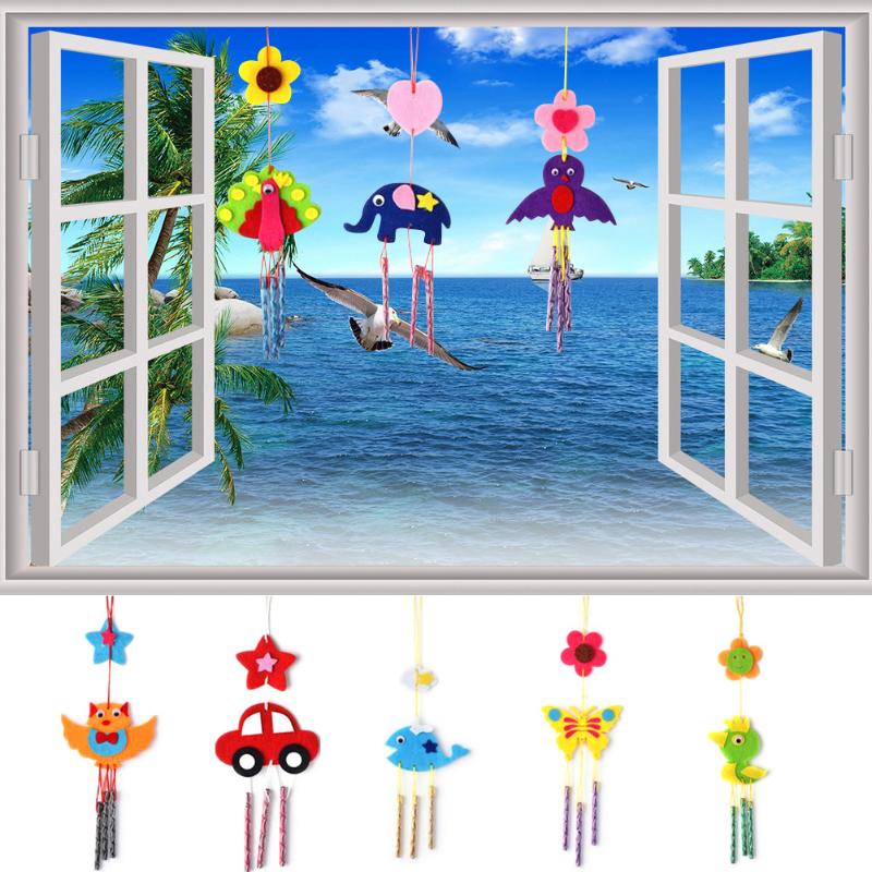 Kids Child DIY Wind Chimes Aeolian Bells Educational Puzzle Toys Craft Kits Random