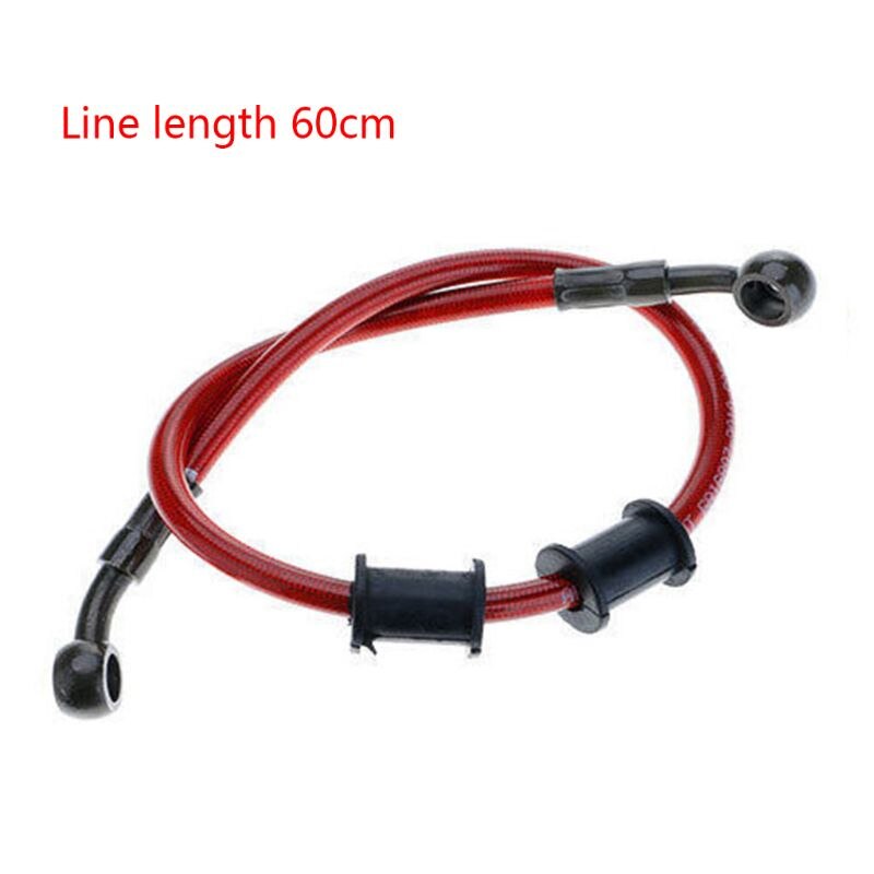 50cm-120cm Motorcycle brake Hose Braided Steel Brake Clutch Oil Hose Line: red-2