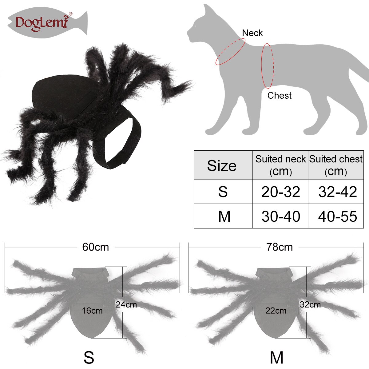 dog clothes Halloween Costumes Scary Spider Cosplay For Small Kitten Puppy Clothes Pet Clothing Dressing up Dog Cat Accessories