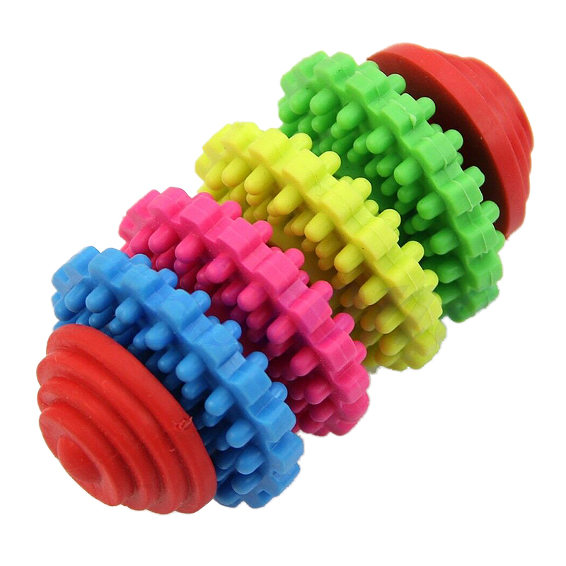 Health Durable Gear Gums Teething Teeth Rubber Pet Cat Dog Toys Pet Dog Puppy Dental Pet Supplies Chew Toys for Large Small Dogs: 4 rows of teeth