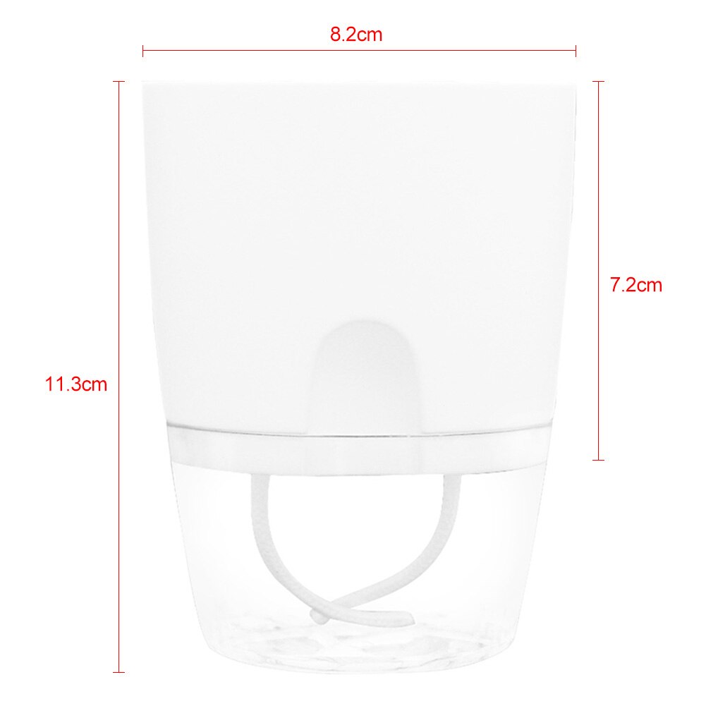 2 schicht Kreative Praktische transparent Blumentopf Selbst Bewässerung Anlage Container Wasser Panzer Sukkulenten Pflanzen drinnen Hause Dekor: 8.2cm