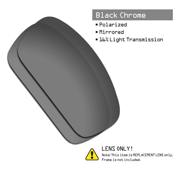 SmartVLT Polarized Replacement Lenses for Oakley Splinter Sunglasses - Multiple Options: Black Chrome