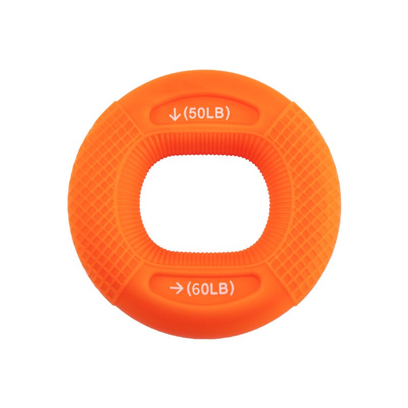 Anillo de agarre de mano ajustable de silicona, expansor de entrenamiento de fuerza y agarre, anillo de goma, entrenamiento de potencia muscular, ejercicio, gimnasio, Fitness: Orange