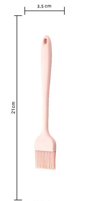1PC Silicone Barbeque Brush Cooking BBQ Heat Resistant Oil Brushes Supplies Kitchen Bar Cake Baking Tools Utensil Supplies: Pink