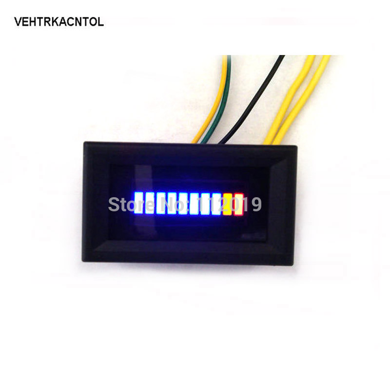 VEHTRKACNTOL Motorcycle Car Oil scale meter LED Oil Fuel level Gauge Display Indicator For Modification