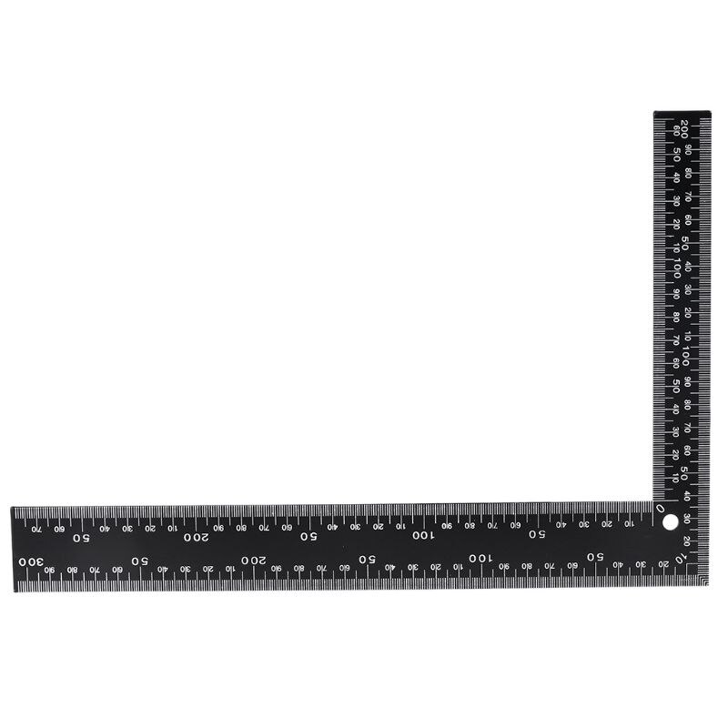 Metal L-Square Shape Patchwork Ruler for Tailor Garment Pattern Making Craft inch & metric 20*30cm Rule