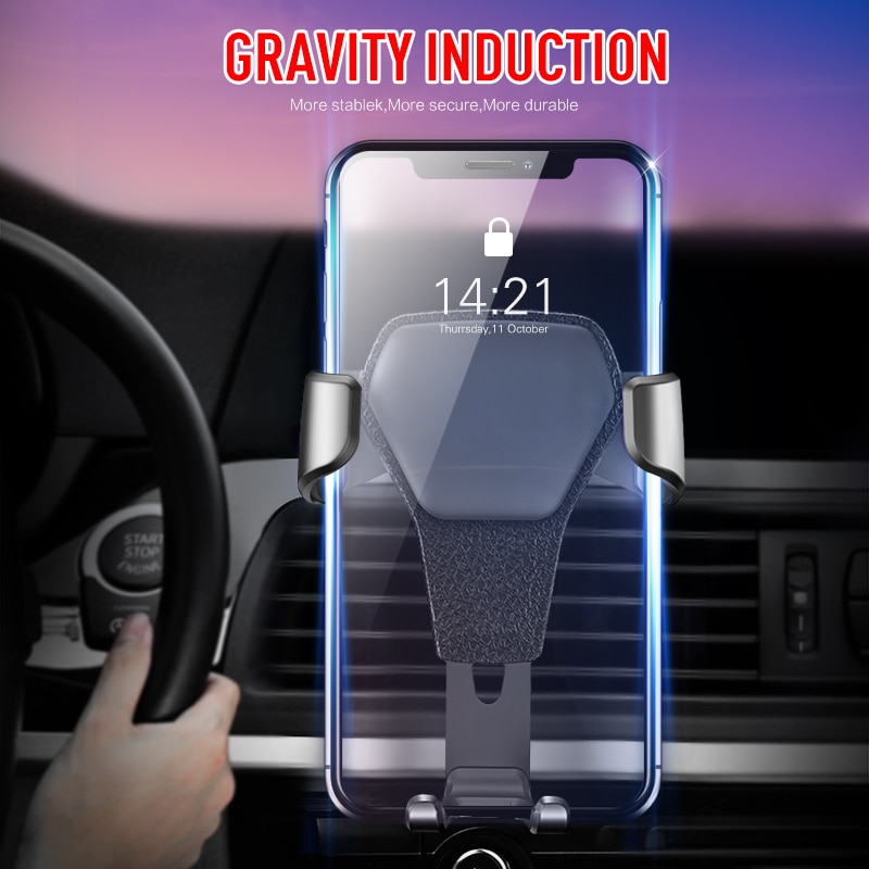 Gravity Auto Telefoon Houder Voor Mobiele Telefoon In Auto Air Vent Mount Anti-Slip Mobiele Telefoon Houder Gps Air outlet Telefoon Stand