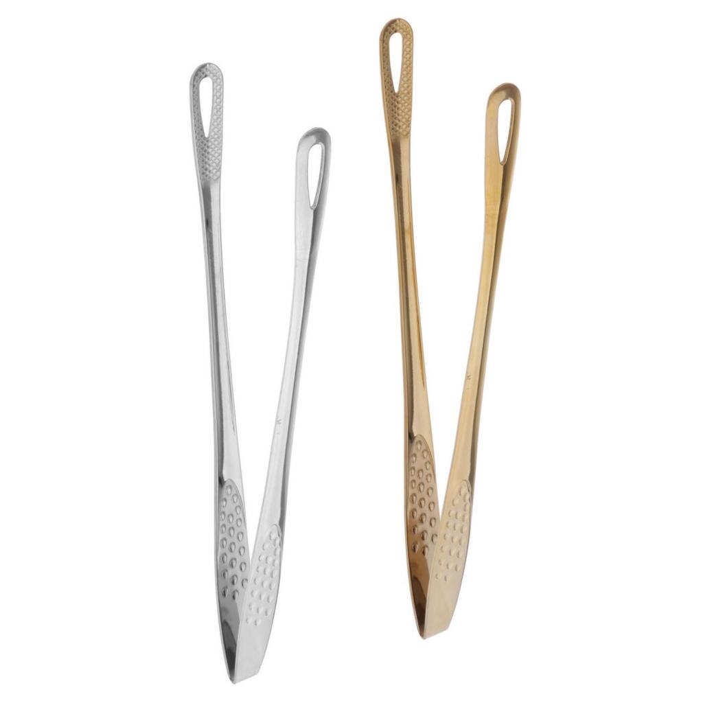Pinzas de cocina de acero inoxidable para cocinar y asar