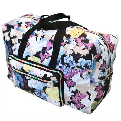 Folding Duffle Bag Women Large Travel Bag Portable Travel Organizer Weekend Bags Crossbody Big Overnight Bag Waterproof Tote: An embroidered flami