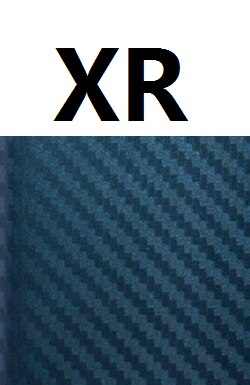 2PCS Mobile Phone Sticker For iPhone XS Max XR X Gradient Carbon Fiber Soft Protective Film For iPhone X XR Sticker Accessories: xr- blue