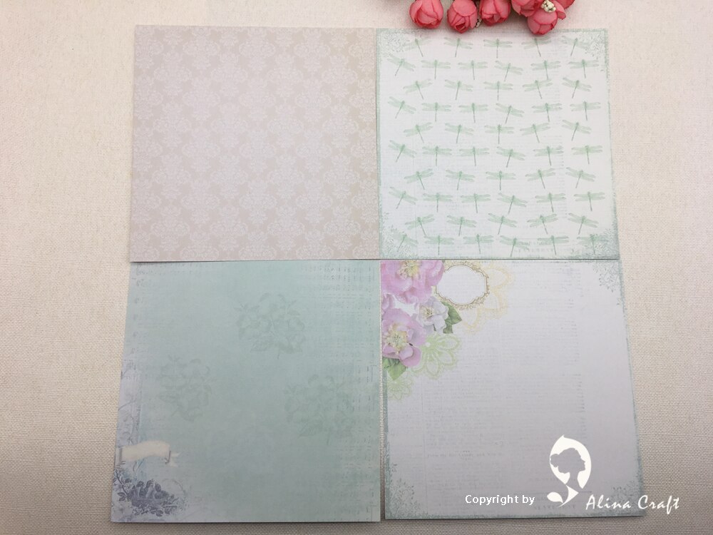 AlinaCraft 24 sheet 6"X6" patterned paper Scrapbooking paper pack handmade craft paper craft Background pad
