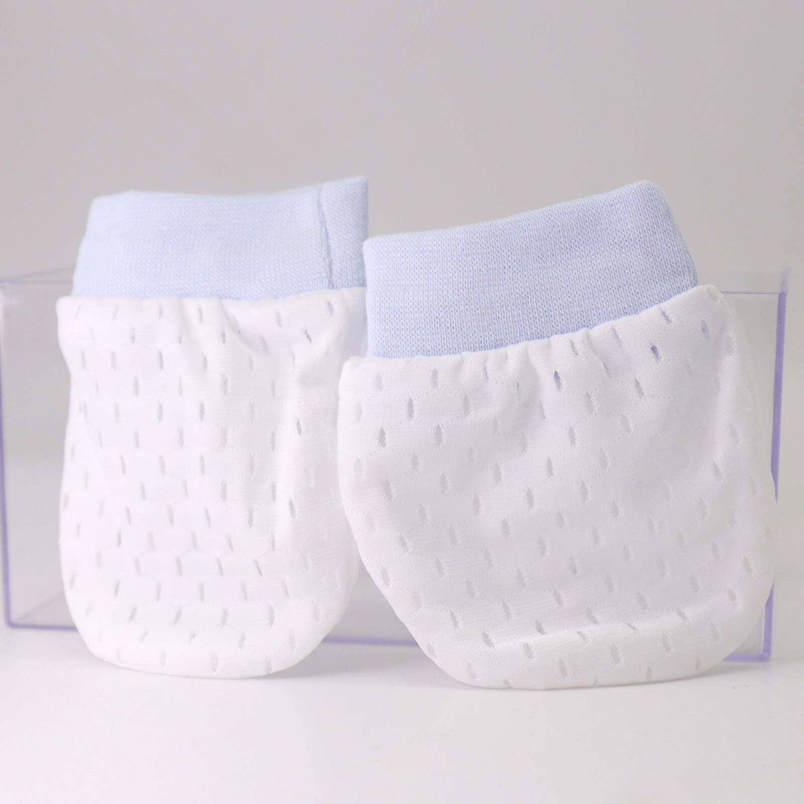 1 paio di guanti in cotone per neonato senza guanti per 0-6 mesi ragazzi ragazze sciarpa guanti guanti accessori per neonati graffio: A