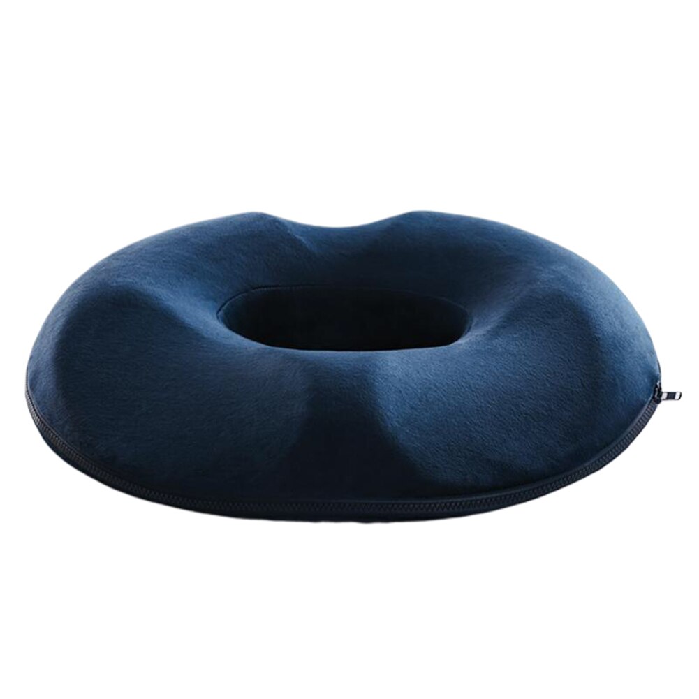 Tailbone Pain Hollowed Out High Density PU Foam Donuts Shape Shaping Seat Cushion Hemorrhoid Treat Sciatica Relief Hip Up: Deep Blue