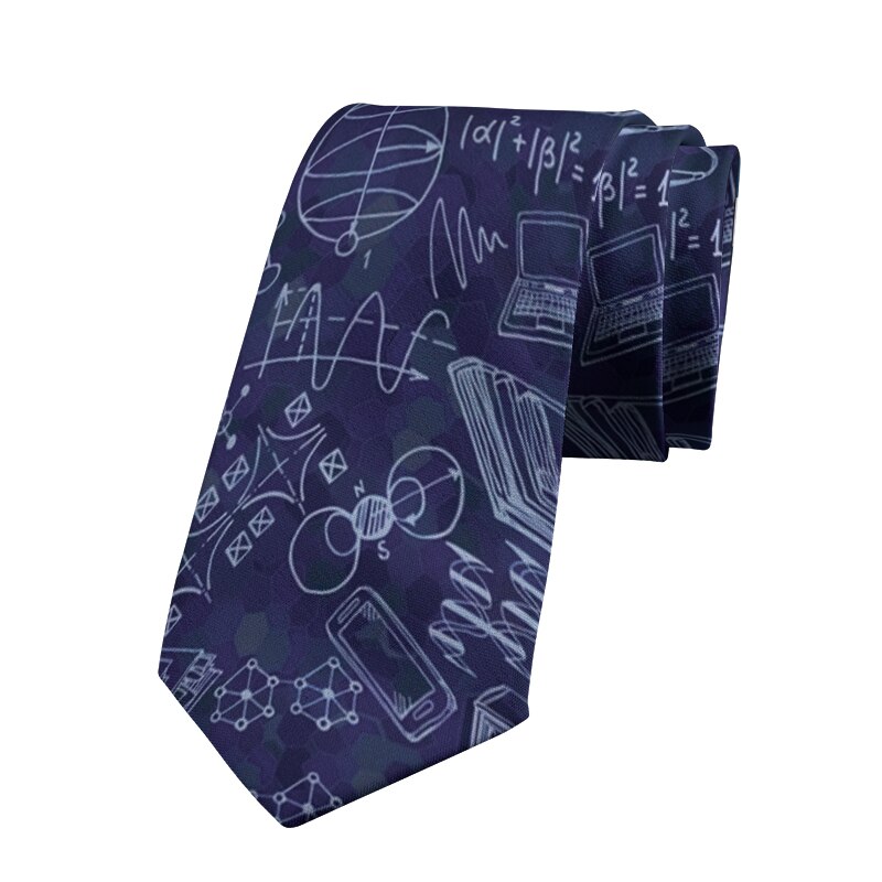 Tieteellinen symboli 8cm kravatti miehille unisex matemaattinen kaava rento polyesteri miesten solmio juhlat häätarvikkeet solmio: Tyyli 5