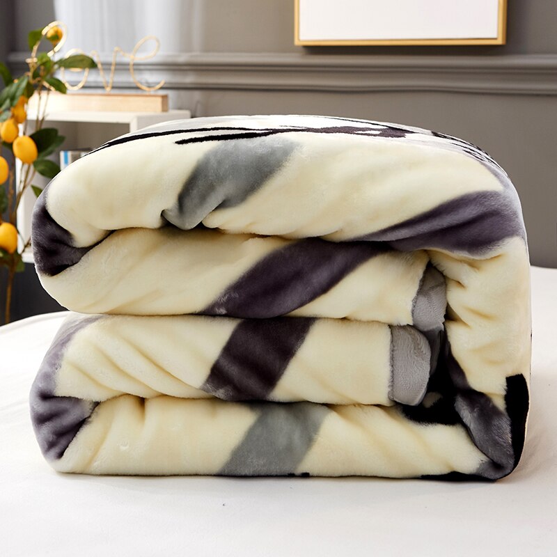 Cartoon Double-Side Winter Dikke Raschel Dekens Kids Adult Leuke Bed Spread Super Zachte Worp Deken
