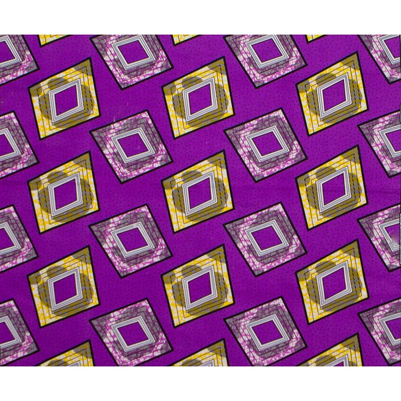 Tecidos geométricos de poliéster roxo para vestido africano, novo design em tecido com cera africana, estampa geométrica de ankara, panha, cera real, tecido roxo para vestido africano 2020
