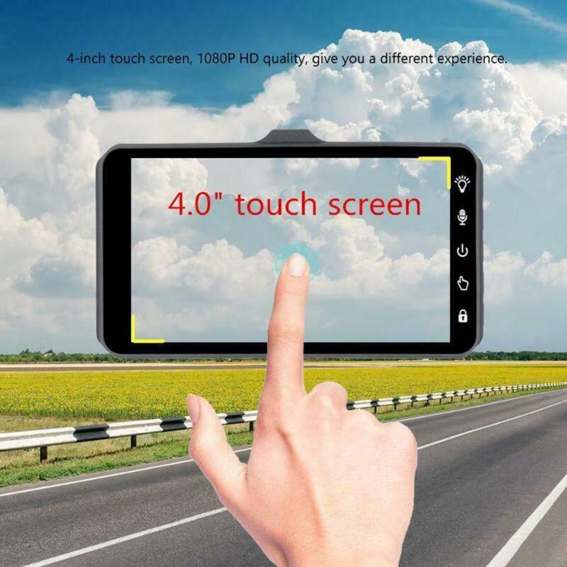 4.0 Inch Press FHD 1080P Dual Lens Car DVR Reversing Camera Video Dash Cam Recorder