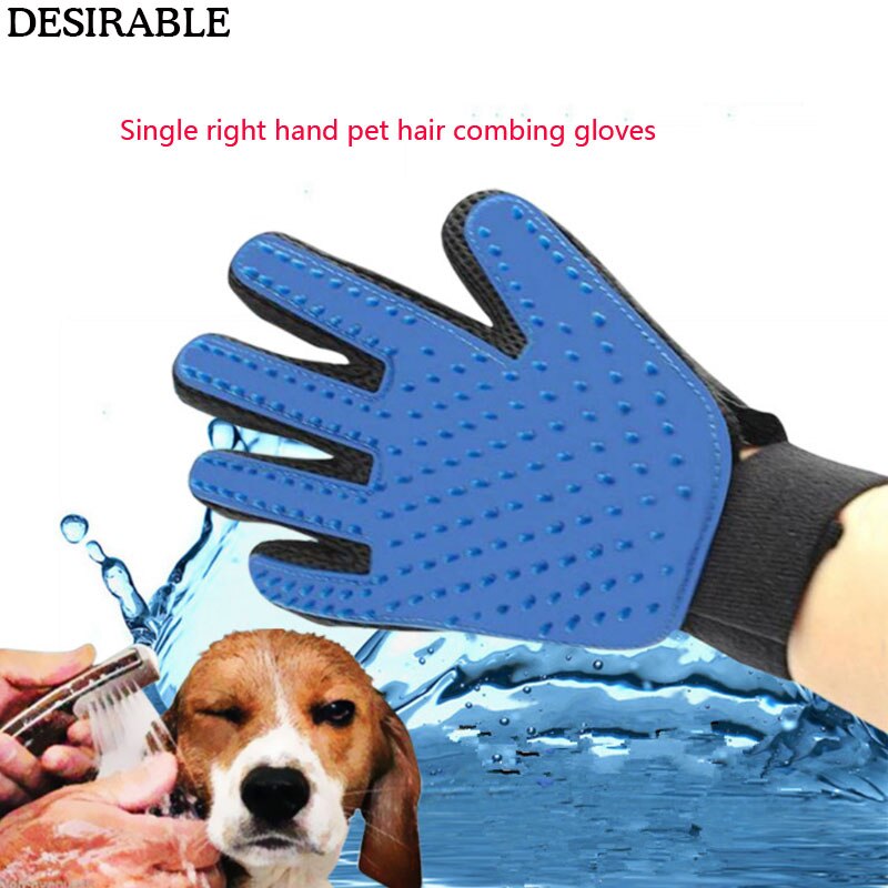 Einzel rechte Hand hundesalon handschuh, um pinsel Schlecht handschuh fünf Finger Massage lecken katze zu kamm haar entfernung schmutz hund dusche