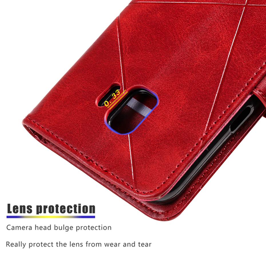 3D Ruit Leather Flip Case Voor Samsung Galaxy J4 Telefoon Case Voor Samsung Galaxy J4 J400F J400 SM-J400F case Back Cove