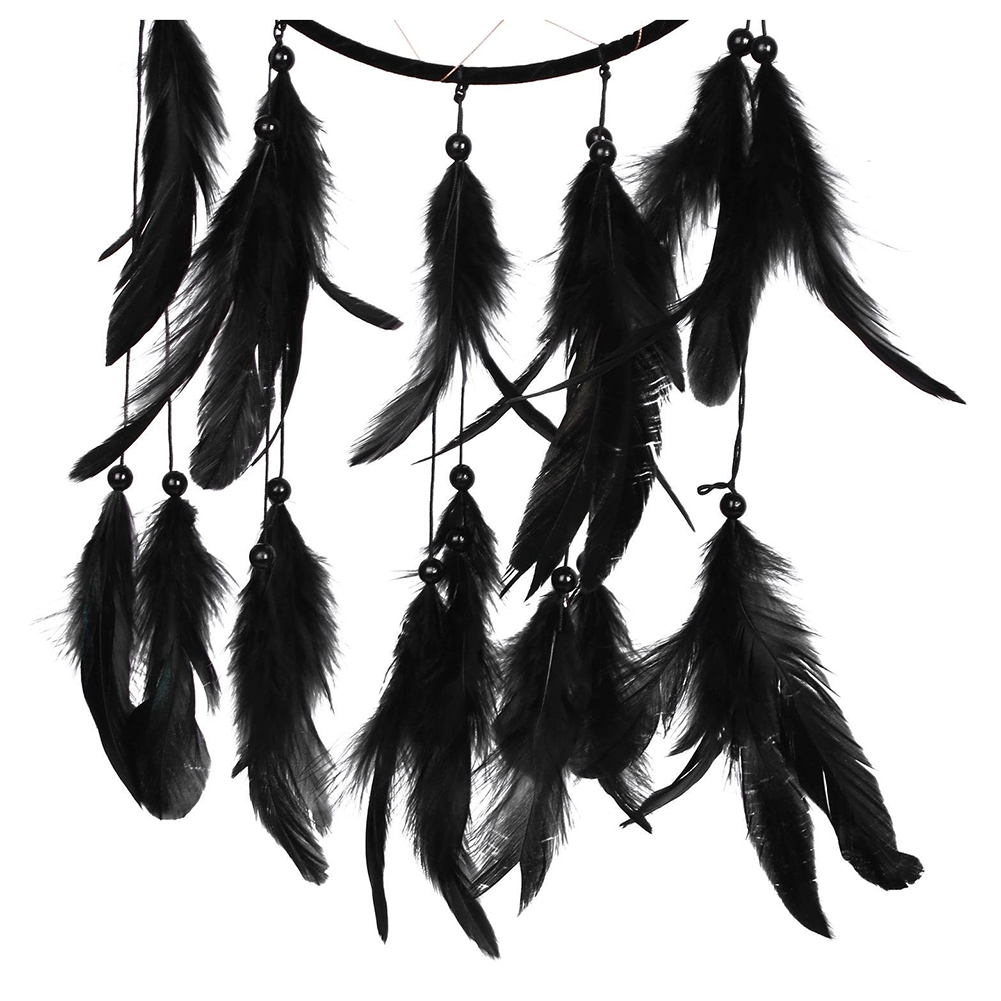 Dream Catcher Wolf Dream catcher Black Dream catcher Indian with Animal Pattern Side 1 circle Wall Hanging Decoration