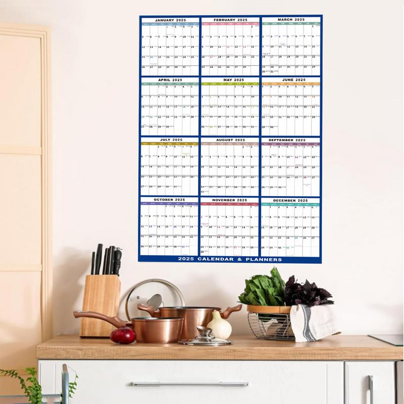 Plan Calendar Adornment Digital Wall Planner Annual Schedule Mounted Erasable For Bedroom Living Room Planning Schedule
