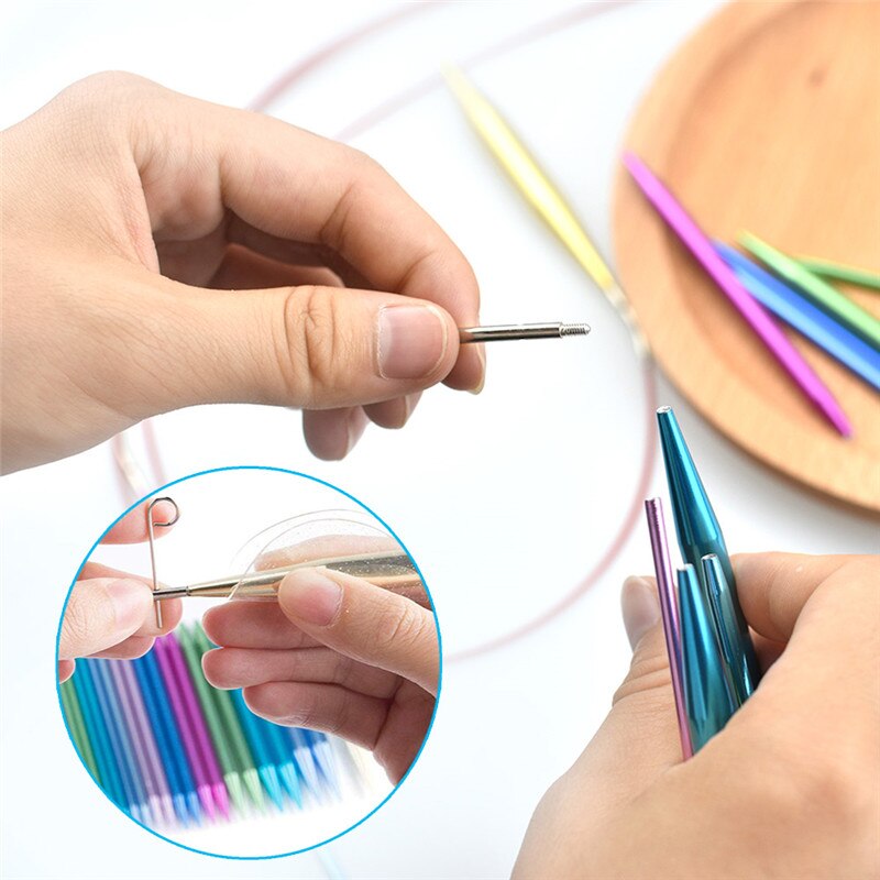 Circular Knitting Needles Set 26pcs Interchangeable Crochet Needles for Crochet Yarn Knitting Accessories Kit for Beginners