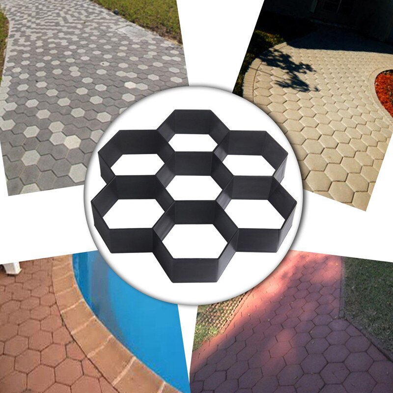 Xd-gør-det-selv gårdhave gang maker trappesten beton belægningsstøbeform genanvendelig sti maker støbeform have belægningssten støbeforme 30*30cm