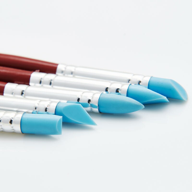 Cake Tool 5 st set Siliconen Borstel pen Icing Cake Decorating vormgeven SUGARCRAFT DECORATING BORSTEL MODELLING FONDANT TOOL Styling
