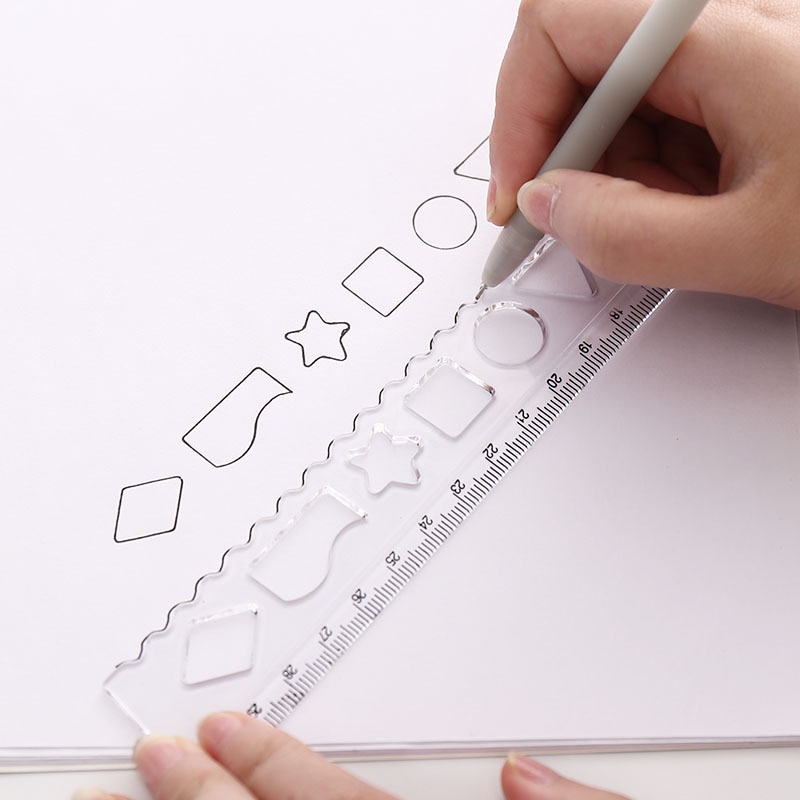 1pc sarjakuva matkustava karhu 30cm taittuva viivain suora viivain ihana akryyli viivain maalaus oppimisen koulu paperitarvikkeet