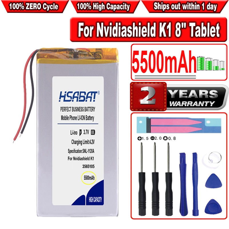 Hsabat 5500Mah Batterij Voor Nvidiashield K1 8 Inch Voor Nvidia Shield K1 Tablet Pc