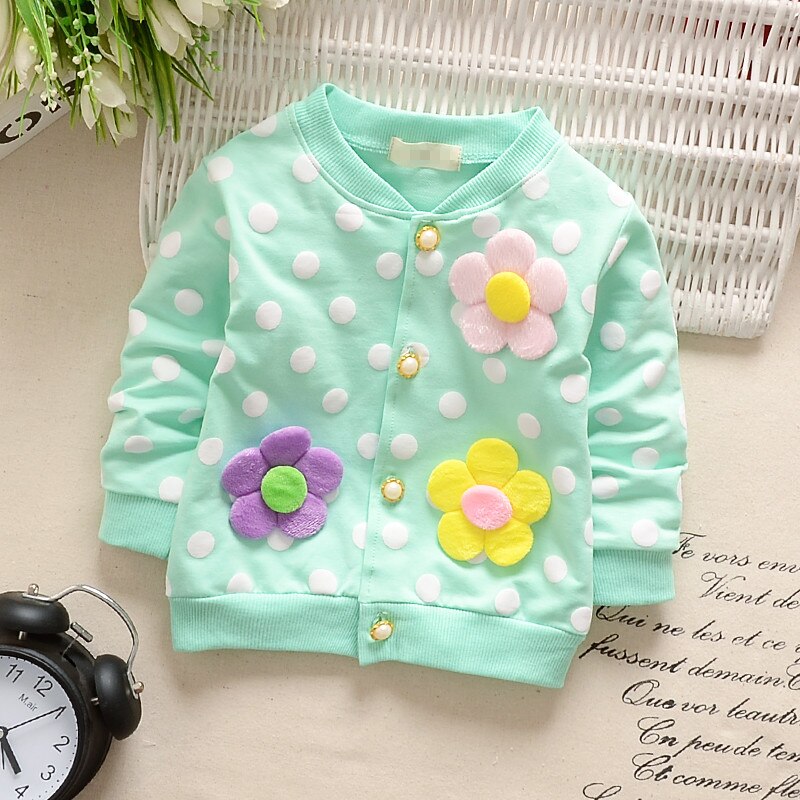 Spirng Herfst Kant Boog Vest Meisje Kinderen Baby Lange Mouwen T-shirt Jas Baby Meisje Kleding: green / 12m