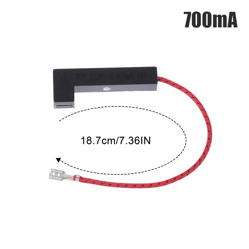 Fusible de alta presión para horno microondas, repuesto integrado de alto voltaje, accesorios para microondas, 5KV, 0,8a, 700mA, 800mA, 900mA: Marrón