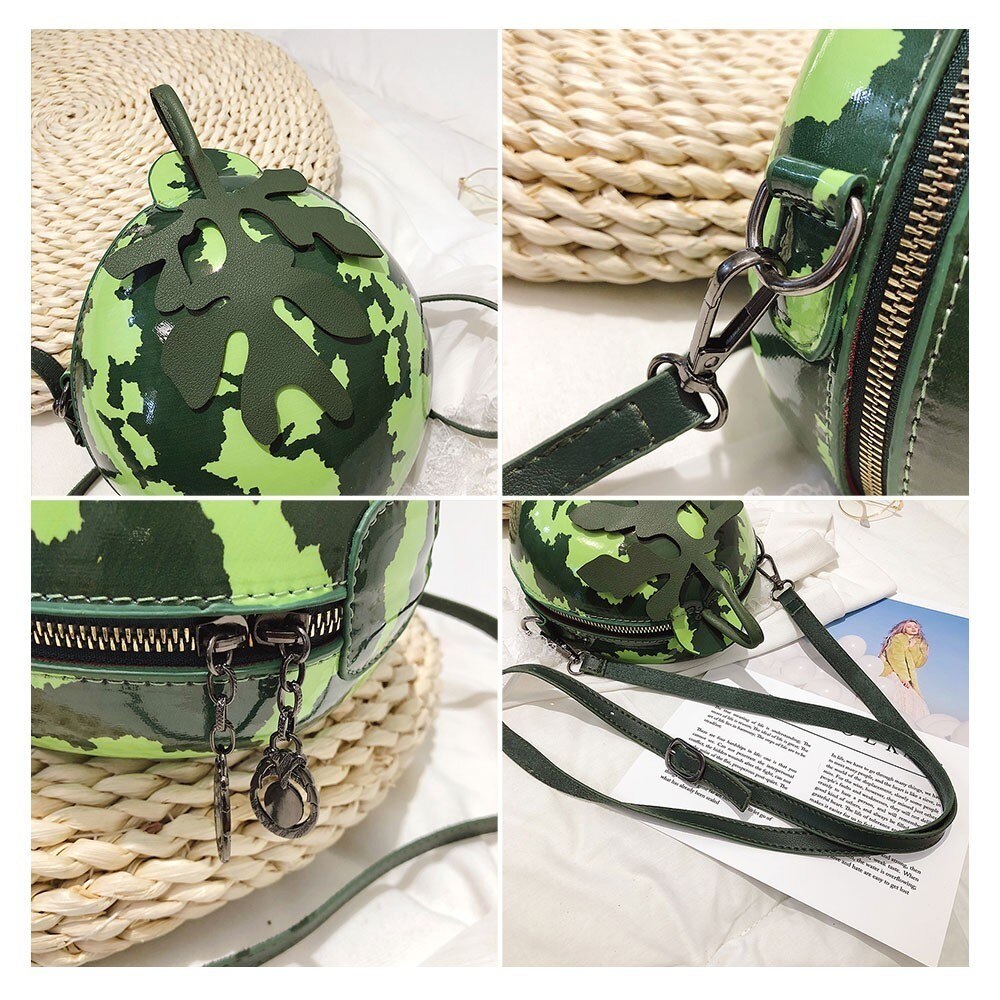 Herold Kleine Frauen Umhängetasche Wassermelone bilden Leder Weibliche Schulter Tasche Mini Damen Umhängetaschen Sack