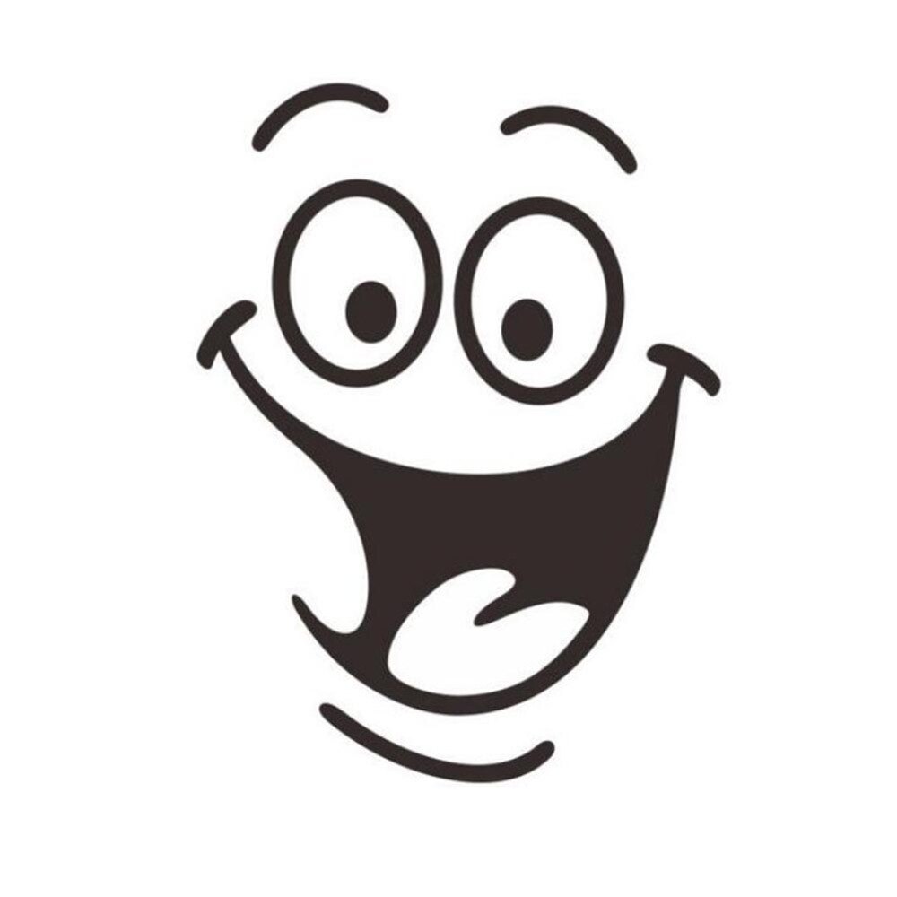 Toilet seat sticker Smiling Face tank stickers Bathroom Washroom Home Decor PVC 18*21 cm funny